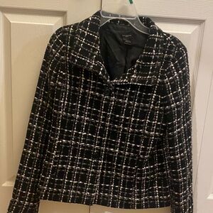 Banana Republic Black and White Checkered Blazer